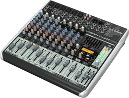 BEHRINGER QX1222USB - микшер, 16 каналов, USB/аудио интерфейс, мик предусил и компр, 7 EQ, Multi FX QX1222USB