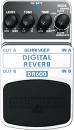 BEHRINGER DR600 - педаль цифр. стереофонических эффектов реверберации для гитар, бас-гитар и клавиш DR600