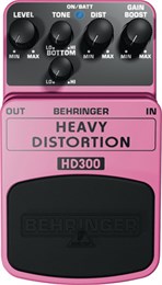 BEHRINGER HD300 - педаль эффектов 'Хэви Дисторшн', индивидуальные регуляторы HD300