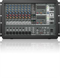 BEHRINGER PMP1680S - микшер со встроен усилит,рэковый,2х800 Вт,6 моно,2 стерео, эквалайзер, эффекты PMP1680S