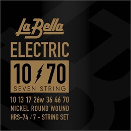 La Bella HRS-74 HRS Комплект струн для 7-струнной электрогитары, никелированные, 10-70 HRS-74