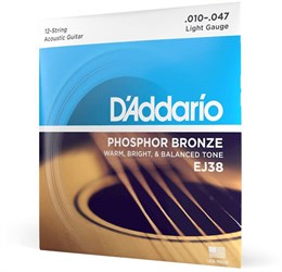 D'ADDARIO EJ38 - Струны для акустической 12-струнной гитары EJ38