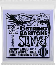 ERNIE BALL 2839 Nickel Wound 5/8 Scale Slinky 13-72 - Струны для баритон-гитары P02839