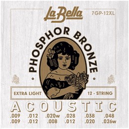 LA BELLA 7GP-12XL - Струны для акустической 12-струнной гитары 7GP-12XL