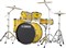 RDP2F5-YL Rydeen Барабанная установка со стойками, желтая, (2 корбки)), Yamaha RDP2F5-YL - фото 33473