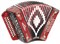 S6XL-A-RED Гармонь "Чайка 204" 25х25-II, красная, Шуйская гармонь S6XL-A-RED - фото 34478