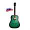 Кунгурская Акустика D-Green Гитара акустическая, зеленая D-Green